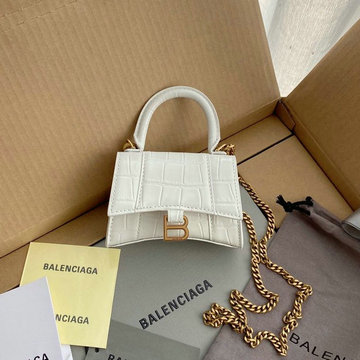 バレンシアガ BALENCIAGA 99-BA664676EJBS　2022年最新入荷 アワーグラスシェイプ スモール トップハンドルバッグ トートバッグ 2way ショルダーバッグ