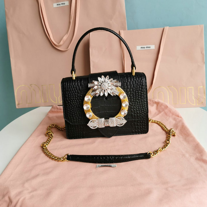 ミュウミュウ MIUMIU 99-MM5BA196BK　2022年最新入荷 トップハンドルバッグ トートバッグ 2way ショルダーバッグ レディースかばん クロスボディバッグ