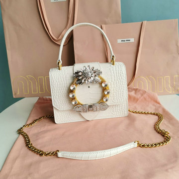 ミュウミュウ MIUMIU 99-MM5BA196BS　2022年最新入荷 トップハンドルバッグ トートバッグ 2way ショルダーバッグ レディースかばん クロスボディバッグ