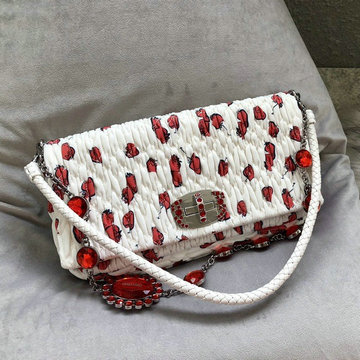 ミュウミュウ MIUMIU 99-MM5BD233PBS　2022年最新入荷 コンフィデンシャル ホーボーバッグ 肩掛け ショルダーバッグ クロスボディバッグ レディースかばん