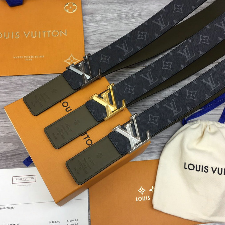 ルイヴィトン LOUISVUITTON 057-M0252V　2022年最新入荷 サンチュール LVライン 40MM リバーシブル ベルト メンズ用 カーフレザー