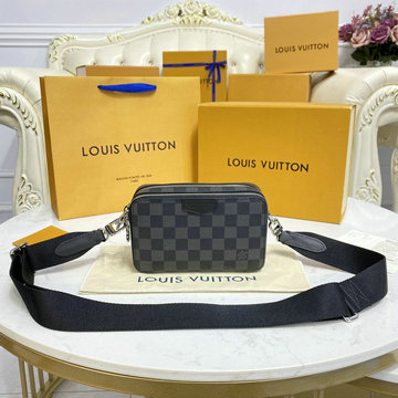 ルイヴィトン LOUISVUITTON 057-N60418　2022年最新入荷 アルファ ウエアラブル ウォレット 斜め掛け ショルダーバッグ スクエアバッグ クロスボディバッグ