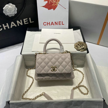 商品名称：シャネル CHANEL CC-CH2215GQJQH　2022年最新入荷 トップハンドル ミニ フラップ バッグ トートバッグ ハンドバッグ 2way ショルダーバッグ クロスボディ キャビアスキン