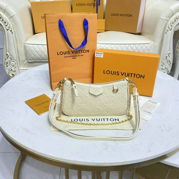 ルイヴィトン LOUISVUITTON 057-M81066　2022年最新入荷 イージー ポーチ ホーボーバッグ チェーン ウォレット モノグラム アンプラント レザー