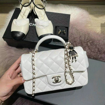 シャネル CHANEL CC-CH2431YBS　2022年最新入荷 トップハンドルバッグ トートバッグ ハンドバッグ 2way 斜め掛け ショルダーバッグ クロスボディ ラムスキン