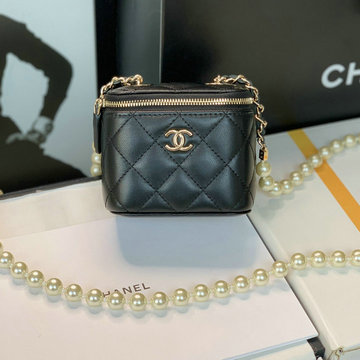 シャネル CHANEL CC-CH2802BK　2022年最新入荷 ヴァニティー ケース スクエアバッグ 斜め掛け ショルダーバッグ クロスボディバッグ 化粧箱 レディースかばん
