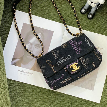 シャネル CHANEL CC-CH3134BK　2022年最新入荷 スモール フラップ バッグ 斜め掛け ショルダーバッグ クロスボディバッグ レディースかばん プリント デニム