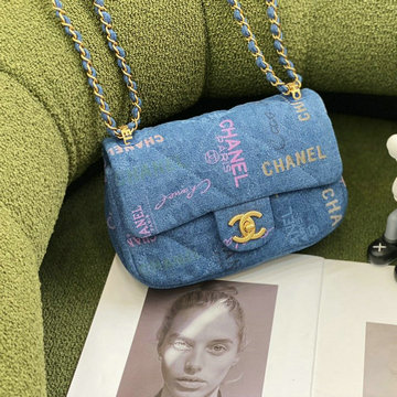 シャネル CHANEL CC-CH3134LS　2022年最新入荷 スモール フラップ バッグ 斜め掛け ショルダーバッグ クロスボディバッグ レディースかばん プリント デニム