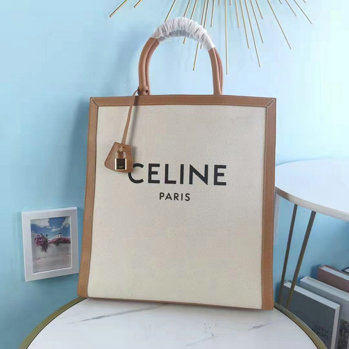 CELINE セリーヌ 99-CE192082DBB　2022年最新入荷 セリーヌ CELINE 2020年最新入荷 スモール バーティカル カバ ハンドバッグ トートバッグ テキスタイル