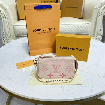 ルイヴィトン LOUISVUITTON 057-M80501 2021年最新入荷 ミニポシェット アクセソワール チェーン ポーチ ショルダーバッグ モノグラム アンプラント レザー
