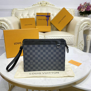 ルイヴィトン LOUISVUITTON 057-N64612　2022年最新入荷 スタンド ポーチ 手持ちかばん クラッチバッグ セカンドバッグ メンズかばん ダミエ グラフィット キャンバス
