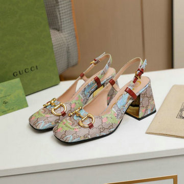 グッチ GUCCI 26-GGJ22025　2022年夏最新入荷 TIGER ホースビット付き ウィメンズ ミッドヒール スリングバックパンプス レディースシューズ 靴 スクエアヒール サンダル