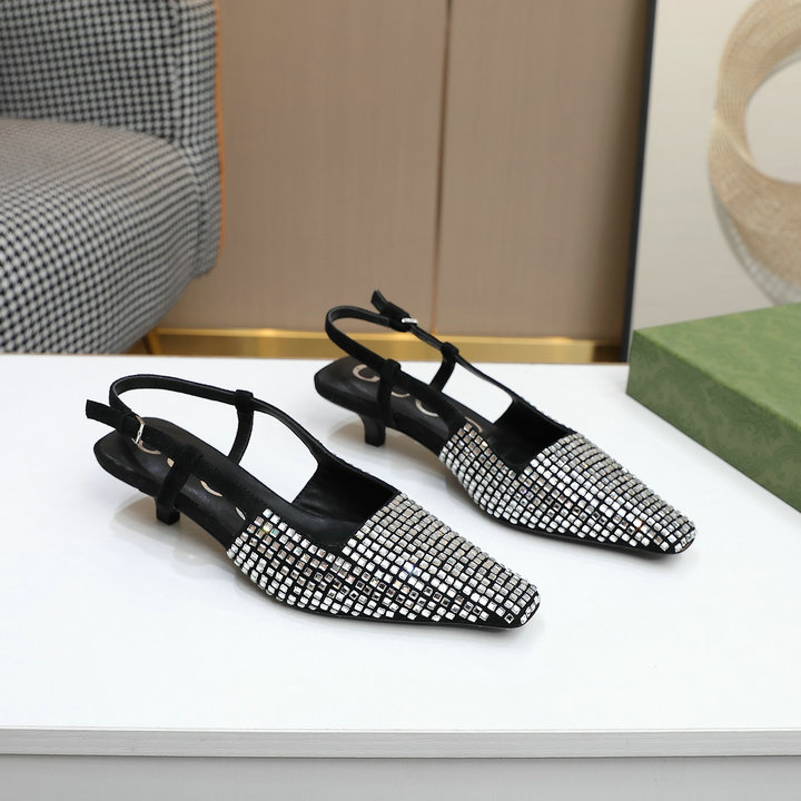グッチ GUCCI 26-GGJ22028Z　2022年夏最新入荷 ウィメンズ GGスリングバック パンプス ローヒールシューズ ピンヒール レディースシューズ 靴
