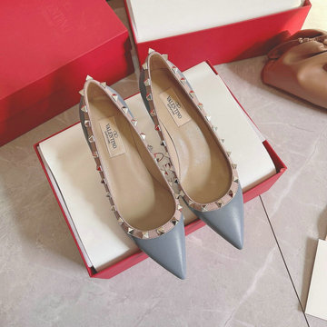 ヴァレンティノ Valentino 26-VTJ22003PQL　2022年最新入荷 ロックスタッズ バレリーナ パンプス ローヒールシューズ ピンヒール レディースシューズ 靴