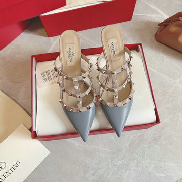 ヴァレンティノ Valentino 26-VTJ22005PQL　2022年最新入荷 ロックスタッズ スリングバック パンプス ローヒールサンダル ピンヒール レディースシューズ 靴