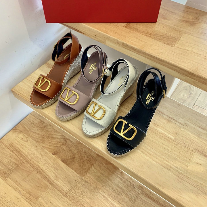 ヴァレンティノ Valentino 26-VTJ22020　2022年最新入荷 スリングバック サンダル ウェッジヒール ハイヒールシューズ 厚底 レディースシューズ