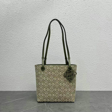 ロエベ LOEWE ZZ-LE1974GL　2022年最新入荷 スクエア トートバッグ ハンドバッグ トップハンドルバッグ 肩掛け ショルダーバッグ ジャカード カーフレザー
