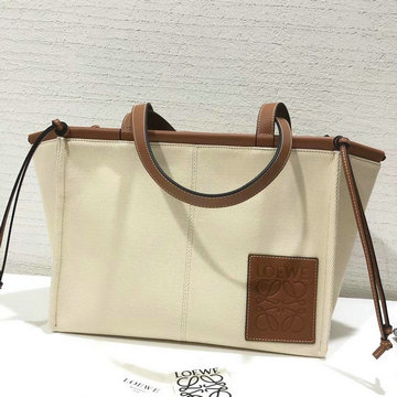 ロエベ LOEWE ZZ-LE6129XBBZ　2022年最新入荷 クッショントートバッグ ハンドバッグ 肩掛け ショルダーバッグ キャンバス カーフレザー