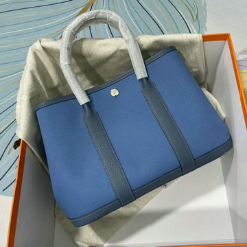エルメスHERMES 063-H6003BPLL　2022最新入荷 ガーデンパーティー トートバッグ ハンドバッグ ショッピングバッグ キャンパス TCレザー