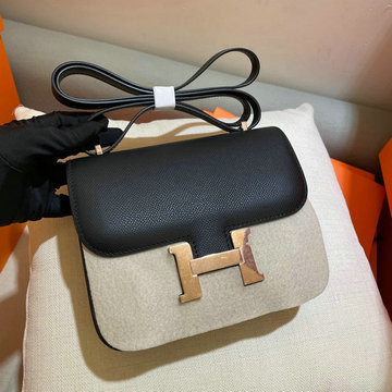商品名称：エルメスHERMES 063-H108218SMBK　2022最新入荷 コンスタンス 斜め掛け ショルダーバッグ クロスボディバッグ フラップバッグ レディースかばん ヴォーエプソン