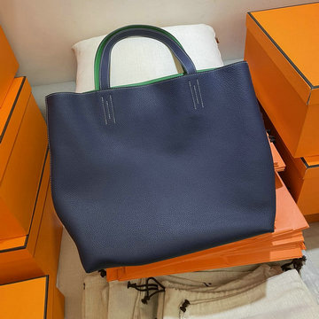 商品名称：エルメスHERMES 063-H519020BLG　2022最新入荷 ドゥブルセンス リバーシブル トートバッグ ハンドバッグ トップハンドルバッグ ショッピングバッグ カーフスキン