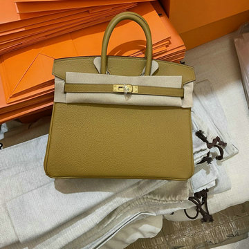 エルメスHERMES 063-HBK25TGJZM　2022最新入荷 バーキン 25 トップハンドルバッグ トートバッグ ハンドバッグ レディースかばん TCレザー