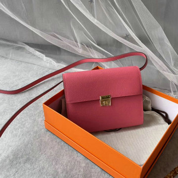 エルメスHERMES 063-HCL16SJCF　2022最新入荷 クリック スクエアバッグ 斜め掛け ショルダーバッグ チェーンウォレット クロスボディバッグ ヴォーエプソン