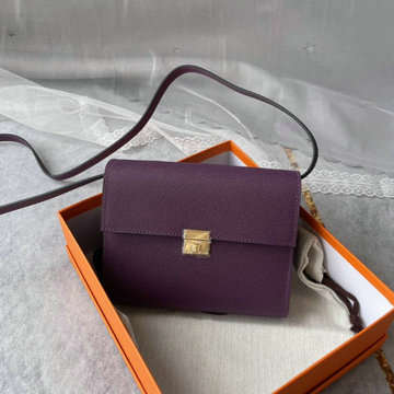 エルメスHERMES 063-HCL16SJZS　2022最新入荷 クリック スクエアバッグ 斜め掛け ショルダーバッグ チェーンウォレット クロスボディバッグ ヴォーエプソン