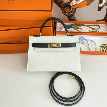 エルメス HERMES 063-HKL19SPJBK　2022年最新入荷 ミニ ケリー トップハンドルバッグ トートバッグ ハンドバッグ 2way 斜め掛け ショルダーバッグ