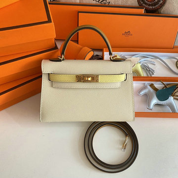 エルメス HERMES 063-HKL19SPJBY　2022年最新入荷 ミニ ケリー トップハンドルバッグ トートバッグ ハンドバッグ 2way 斜め掛け ショルダーバッグ