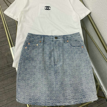 グッチ GUCCI MS-KQGG22004　2022年春夏最新入荷 GGジャカードデニム ミニスカート タイトスカート フィット スリムフィット