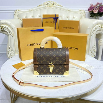 ルイヴィトン LOUISVUITTON 057-M20211　2022年最新入荷 トップハンドルバッグ トランク トートバッグ 化粧かばん ヴァニティー ケース モノグラムキャンパス
