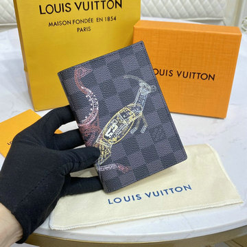 ルイヴィトン LOUISVUITTON 057-N64604　2022年最新入荷 オーガナイザー ドゥ ポッシュ パスポートケース カードケース ダミエ グラフィット スタンプ キャンバス