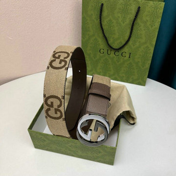 商品名称：グッチ GUCCI 057-GG400593G　2022年最新入荷 ベルト カーフレザー ダブルGバックル 幅4cm