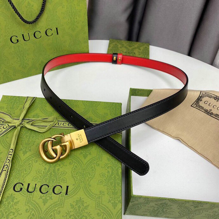 商品名称：グッチ GUCCI 057-GG659418PKR　2022年最新入荷 GGマーモント リバーシブル スリムベルト レディースベルト 幅2cm カーフレザー