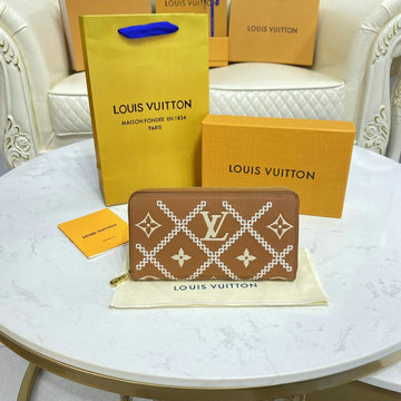 ルイヴィトン LOUISVUITTON 057-M81138T　2022年最新入荷 ジッピー ウォレット ファスナー長財布 ロングウォレット カードケース 札入れ モノグラム アンプラント