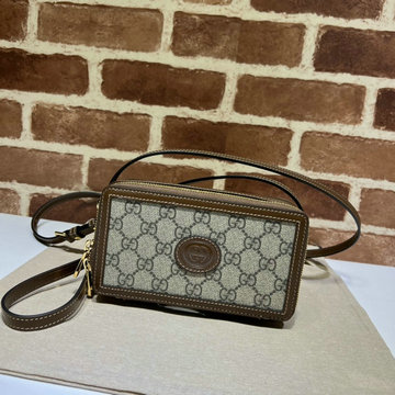 商品名称：グッチ GUCCI 057-GG671674BKF　2022年最新入荷 斜め掛け ショルダーバッグ クロスボディバッグ メンズかばん スクエアバッグ キャンパス カーフレザー