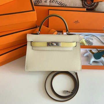 エルメス HERMES 063-HKL19SPYBY　2022年最新入荷 ミニ ケリー トップハンドルバッグ トートバッグ ハンドバッグ 2way 斜め掛け ショルダーバッグ