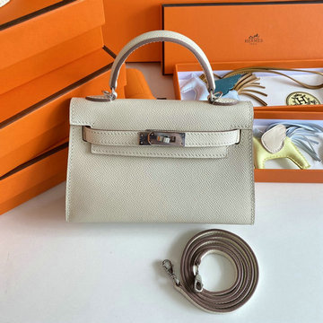 エルメス HERMES 063-HKL19SQYNB　2022年最新入荷 ミニ ケリー トップハンドルバッグ トートバッグ ハンドバッグ 2way 斜め掛け ショルダーバッグ