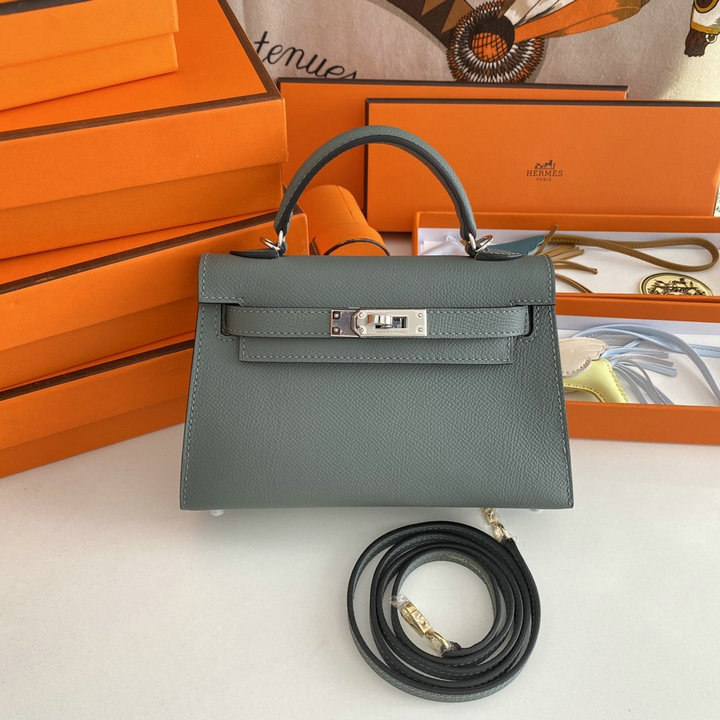 エルメス HERMES 063-HKL19SQYXG　2022年最新入荷 ミニ ケリー トップハンドルバッグ トートバッグ ハンドバッグ 2way 斜め掛け ショルダーバッグ