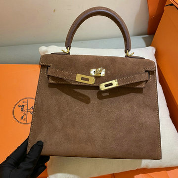 エルメス HERMES 063-HKL25JPJZS　2022年最新入荷 ケリー トップハンドルバッグ トートバッグ ハンドバッグ レディースかばん スエード