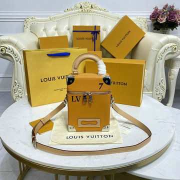 ルイヴィトン LOUISVUITTON 057-M59666　2022年最新入荷 ヴェルティカル ボックス トランク 斜め掛け ショルダーバッグ クロスボディバッグ レザー