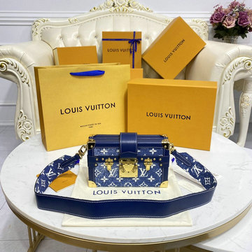 ルイヴィトン LOUISVUITTON 057-M59717　2022年最新入荷 プティット マル トランクバッグ 斜め掛け ショルダーバッグ クロスボディ レディースかばん デニム