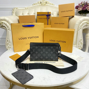 ルイヴィトン LOUISVUITTON 057-M81124　2022年最新入荷 ガストン ウエアラブル ウォレット 斜め掛け ショルダーバッグ クロスボディバッグ モノグラム エクリプス