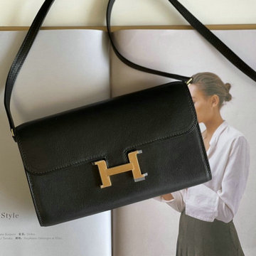 エルメス HERMES 063-H709SFJBK　2022年最新入荷 コンスタンス ポケット 斜め掛け ショルダーバッグ ロングウォレット クロスボディバッグ レディースかばん swift革