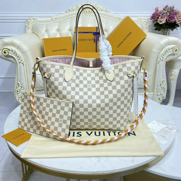 ルイヴィトン LOUISVUITTON 057-N45295　2022年最新入荷 ネヴァーフルMM アイコンバッグ トートバッグ ハンドバッグ ダミエアズールキャンパス