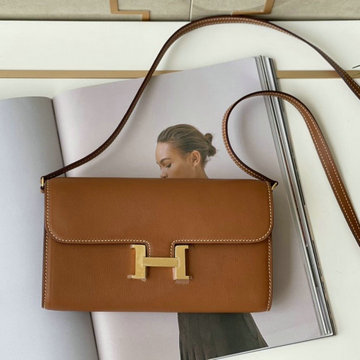 エルメス HERMES 063-H709SFJJZ　2022年最新入荷 コンスタンス ポケット 斜め掛け ショルダーバッグ ロングウォレット クロスボディバッグ レディースかばん swift革