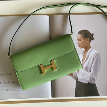 エルメス HERMES 063-H709SFJNG　2022年最新入荷 コンスタンス ポケット 斜め掛け ショルダーバッグ ロングウォレット クロスボディバッグ レディースかばん swift革