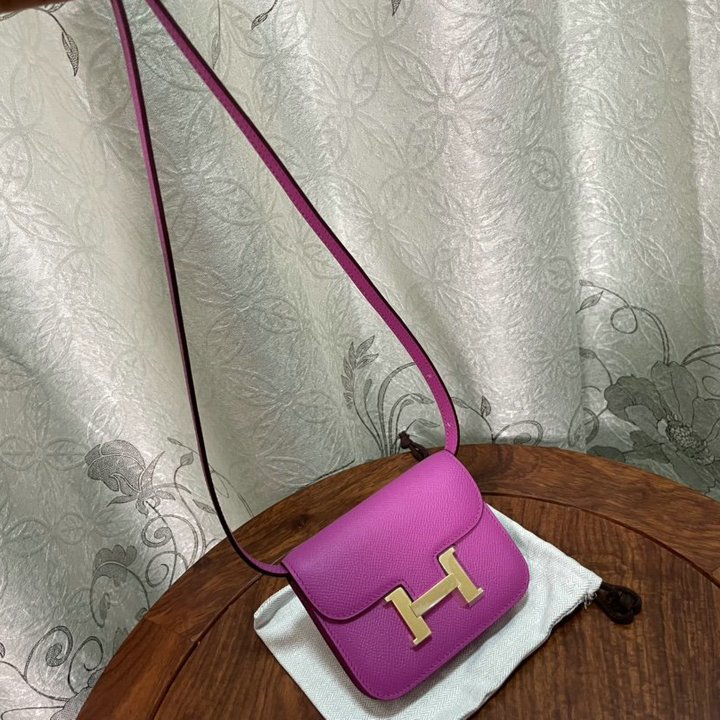 エルメス HERMES 063-H1081SJFZ　2022年最新入荷 コンスタンス スリム ミニ ポケット ウェストバッグ 斜め掛け ショルダーバッグ クロスボディバッグ レディースかばん