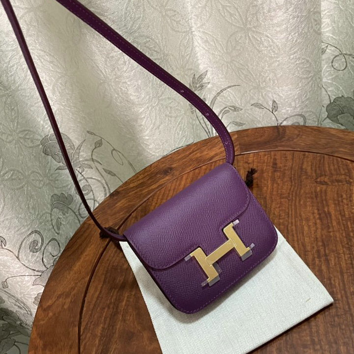 エルメス HERMES 063-H1081SJZS　2022年最新入荷 コンスタンス スリム ミニ ポケット ウェストバッグ 斜め掛け ショルダーバッグ クロスボディバッグ レディースかばん